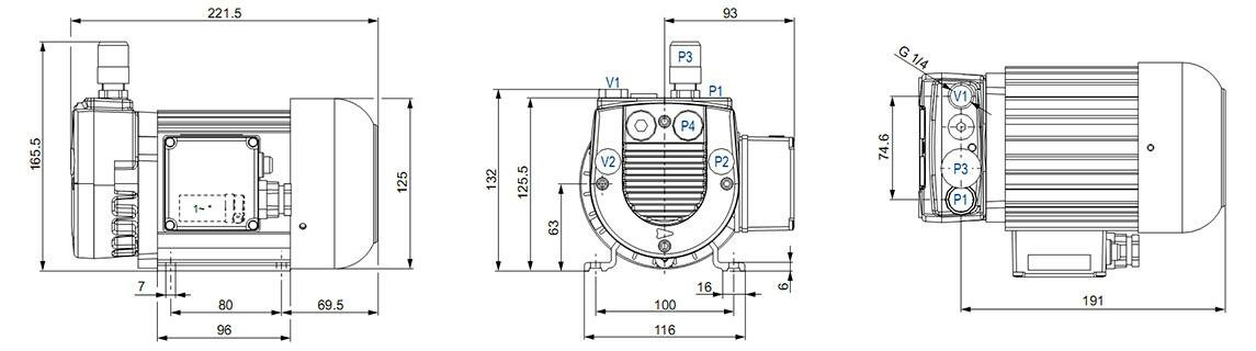 Габаритные размеры (чертеж) Becker DT 4.4