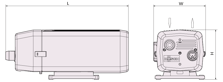 Габаритные размеры (чертеж) Busch Seco SD 1010 C